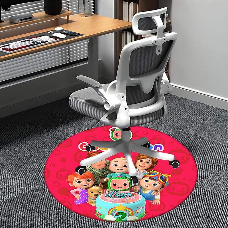 

Cocomelon,Liam Birthday Cake Chair mat Round Rug Office carpet, Non slip, Suitable for Living Rooms, Bedrooms decor.1205199a 80cm by 80cm