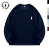 Polo Ralph Lauren Unisex Unifarbenes Rundhals-Sweatshirt Gesticktes Logo Lockerer Pullover mit langen Ärmeln Lässige Streetwear-Oberteile Unisex