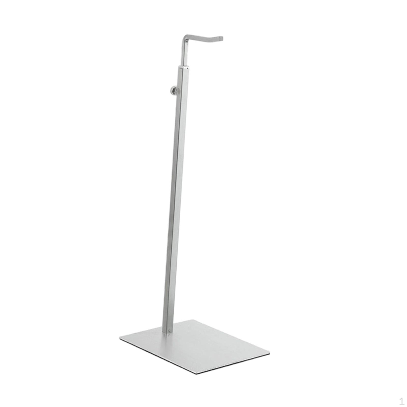 Bag Holder, Display Stand for Desk, with Clothes Hanger, Multi-purpose Metal серебряный