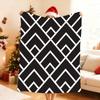 G Geometrische Print Zwart Wit Deken Zachte Plaid Deken voor Huis Slaapkamer Bed Bank Picknick Reizen Kantoor Rust Dekendeken Cadeau
