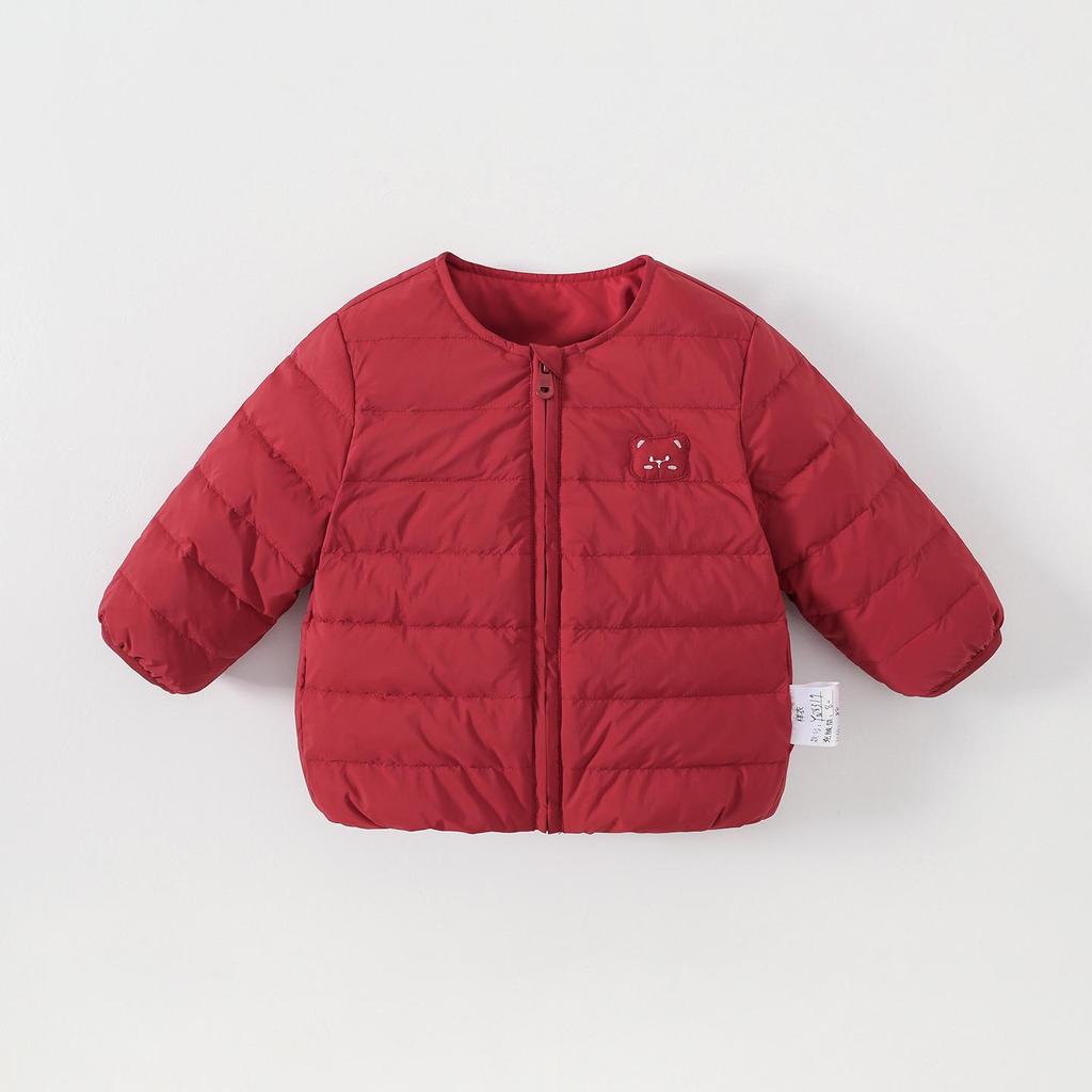 2026 Lightweight Down Jacket Liner for Girls - Autumn/Winter Infant Zipper Cardigan Jacket