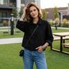 Женская винтажная куртка с лацканами, свободного кроя, однобортное повседневное пальто