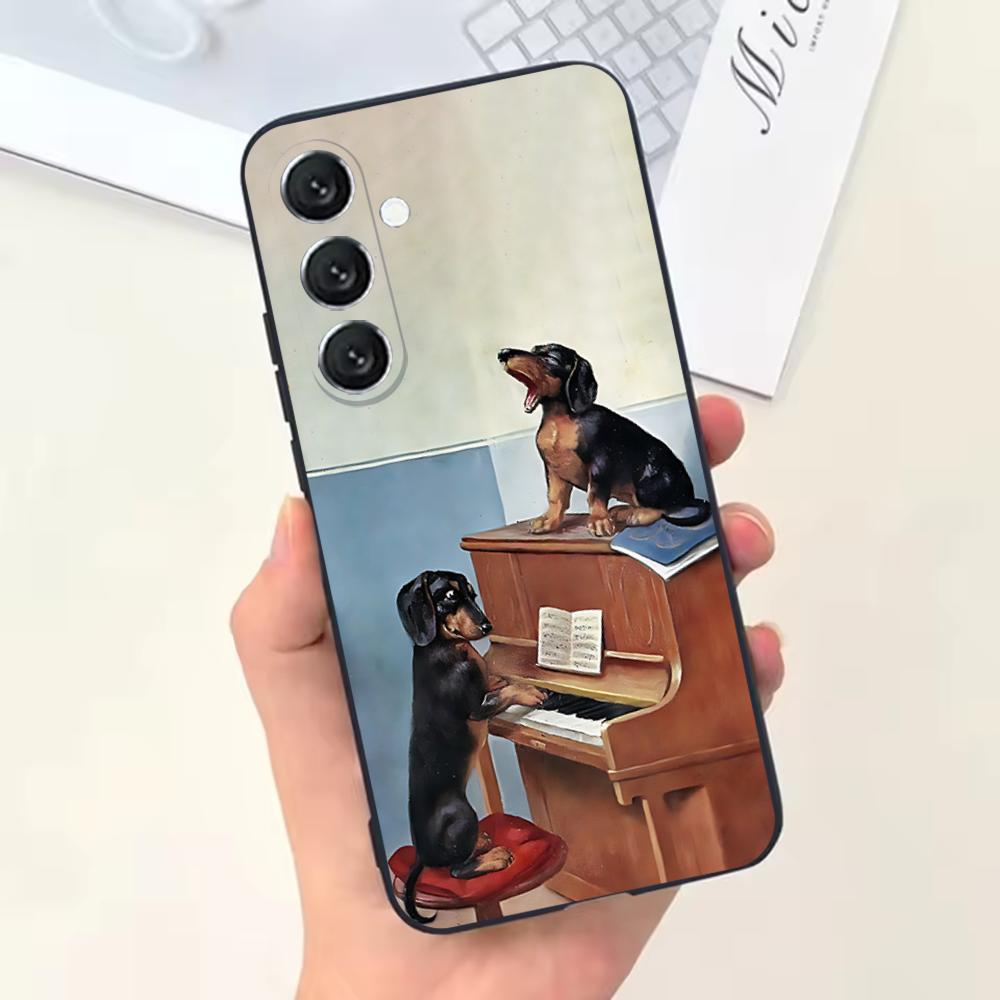 

Dachshund Dog Love Phone Case For Samsung Galaxy A13,A21s,A22,A31,A32,A52,A53,A71,A80,Soft Black Shell Samsung a224g