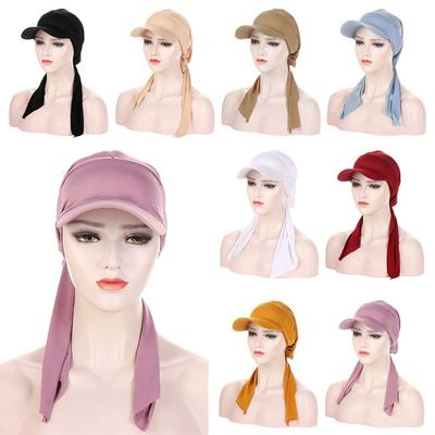 Women Sunscreen Headscarf Head Wrap Turban Hat Muslim Hijab Wrap Caps