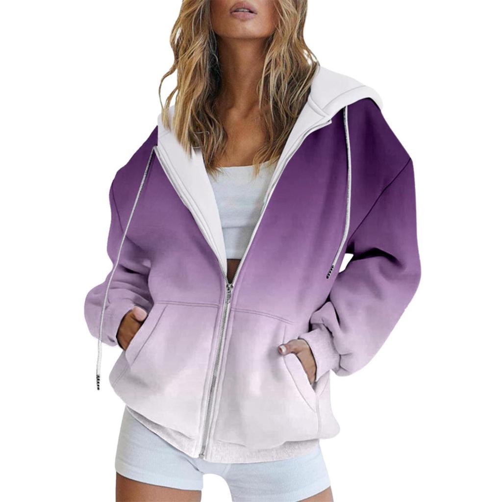 Kapuzenoberteil für Frühling und Herbst, Neue Gradienten-Serie, Slim-Fit-Cardigan, Hoodie, Haarteil aus einem StückMC4