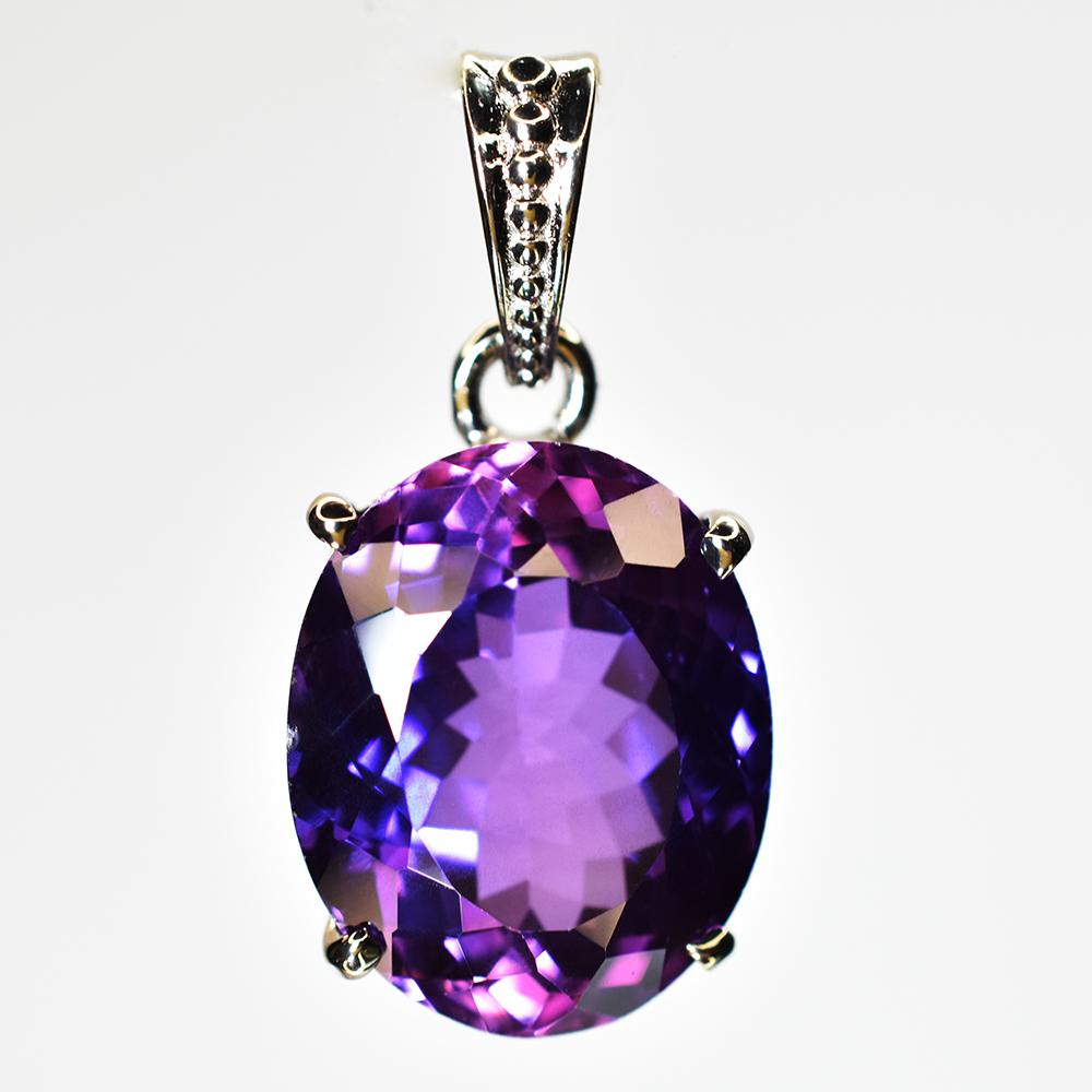 Naturfarbwechsel Saphir Anhänger 925 Sterlingsilber Edelsteine 29 Karat ZERTIFIZIERT my.pd-03-k