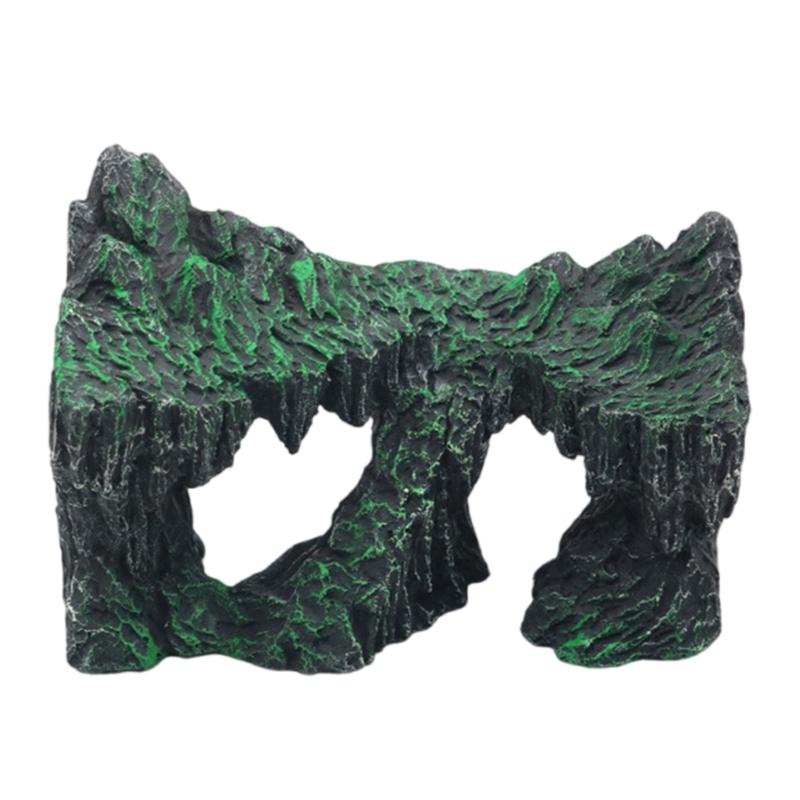 Aquariums Decorations Rockery Landscaping Resin Figurine Fishtanks Landscape Rockery Shelter Succulent Plant Ornaments 1