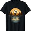 Deer Landscape Artwork Motif Animal Lovers Nature Wildlife T-Shirt