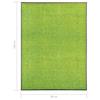 VidaXL Paillasson lavable Vert 90x120 cm