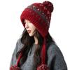 Berretto Invernale da Donna in Maglia Fair Isle con Paraorecchie Cappello Caldo Antivento per Uso Esterno Casual