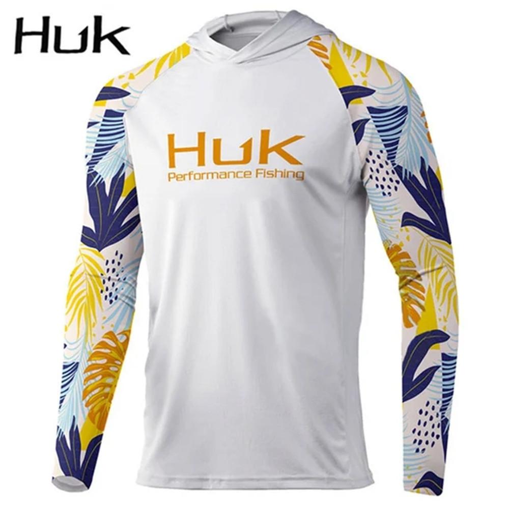 Cross-border HUK fishing suit men s summer upf + 50 ice silk breathable and quick-drying fishing hooded long-sleeved Luya fishing suit XXS