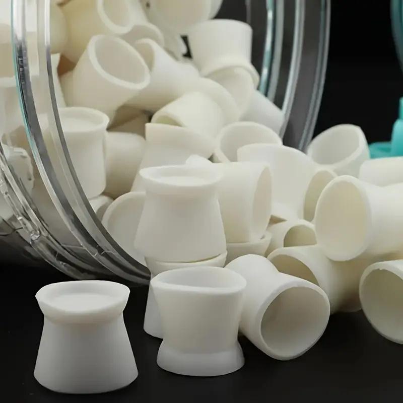 300 Pcs Disposable Silicone Tattoo Ink Cups Color Cup With Base Pigment Holder Container Cap Tattoo Accessory For Tattoo Ink