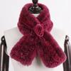 Winter Women Real Rex Rabbit Fur Scarf Natural Warm Soft Rex Rabbit Fur Muffler Lady Genuine Rex Rabbit Fur Scarves