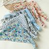 Floral Print Triangle Kerchief Headbands Elastic Back Bandana Style Hair Wraps Bohemia Garden Party Headwear For Women