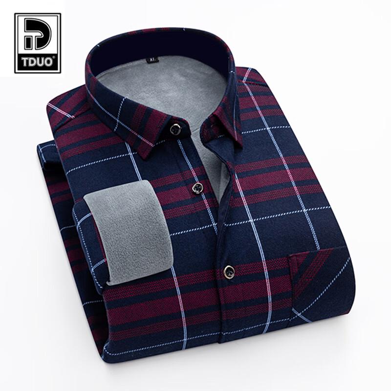 Tduo Men's Warm Fleece Shirt D72