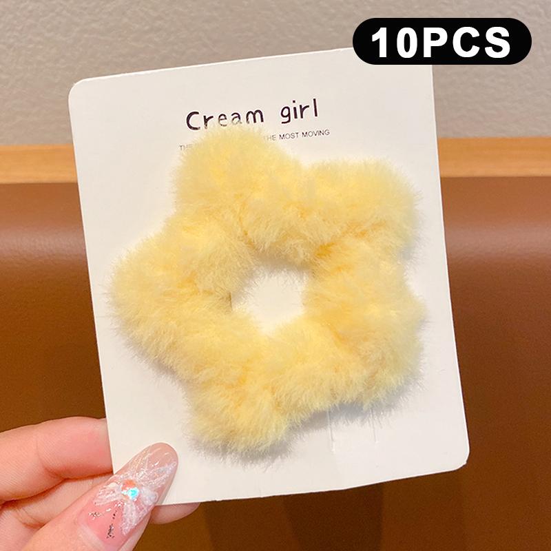 10Pcs Winter Plush Y2K Star Bb Hair Clips For Women Hairpins Cute Fluffy Side Bangs Clips Headdress Hair Accessories