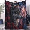 Fantasy Wolf Design Blanket - Warm Couch Cover for Home Lounging, Comfy Throw for Evening Rests, Versatile Decor Blanket