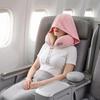 Ice Silk Hooded Neck Pillow Soft U-Shaped Pillow 360° Full Support Travel  Pillow  Airplane