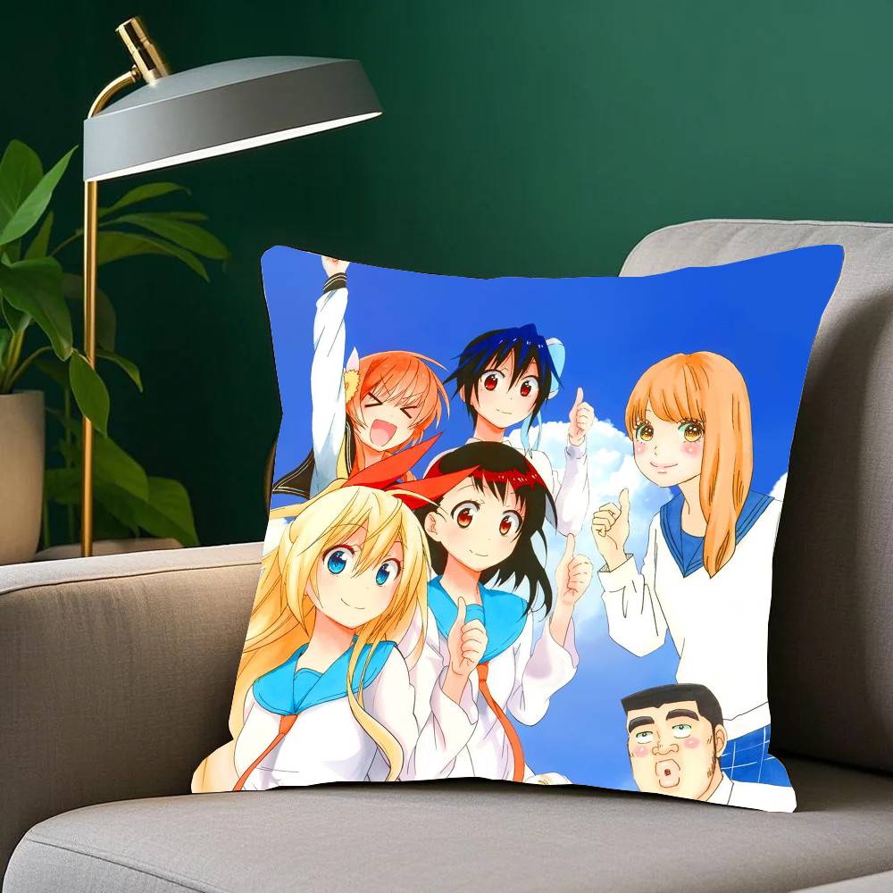Anime N-Nisekoi Kissenbezug Heimdekoration Überwurf für Sofa Bett Auto Zimmer Dekoration Geschenkidee