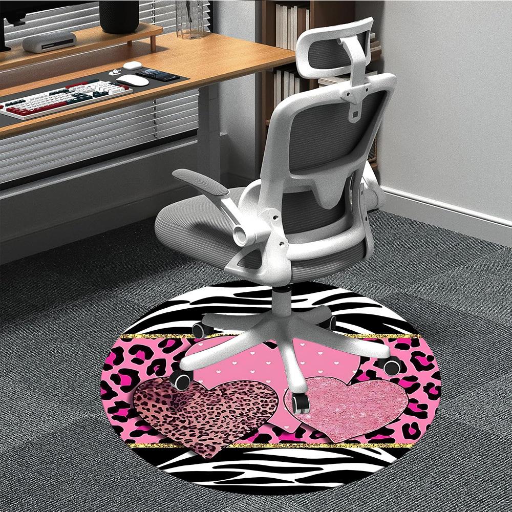 

1pc Heartbeat Chair Carpet for Office, Non slip, Soft and Durable Office Rug 80cm