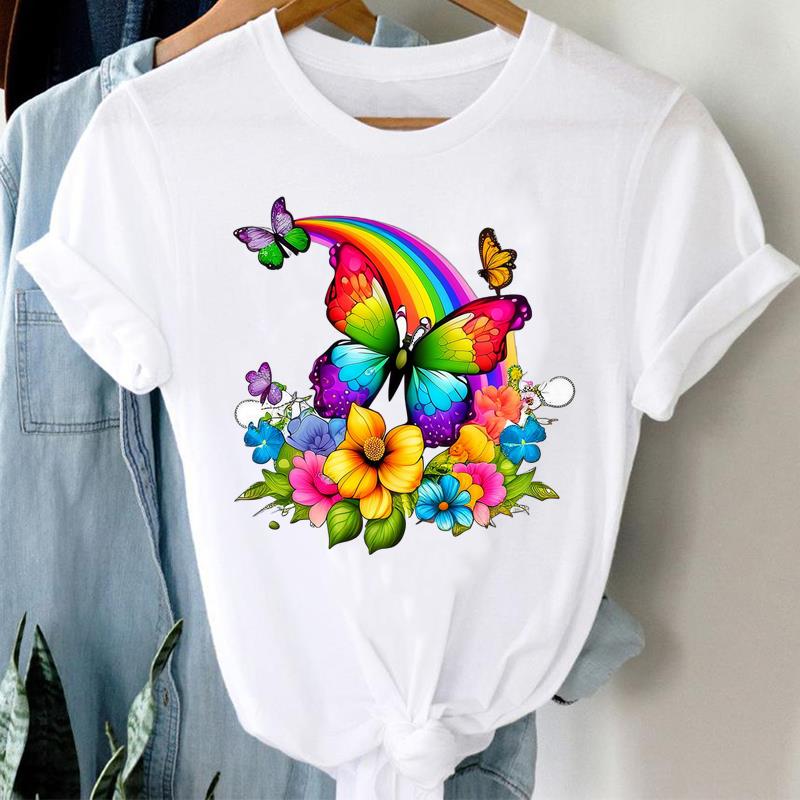 (Asian Size) Printed Female Clothing Women Tee Letter Cute 90s Sweet Lady  T Shirt  Casual Fashion Top Graphic Short Sleeve T-shirts