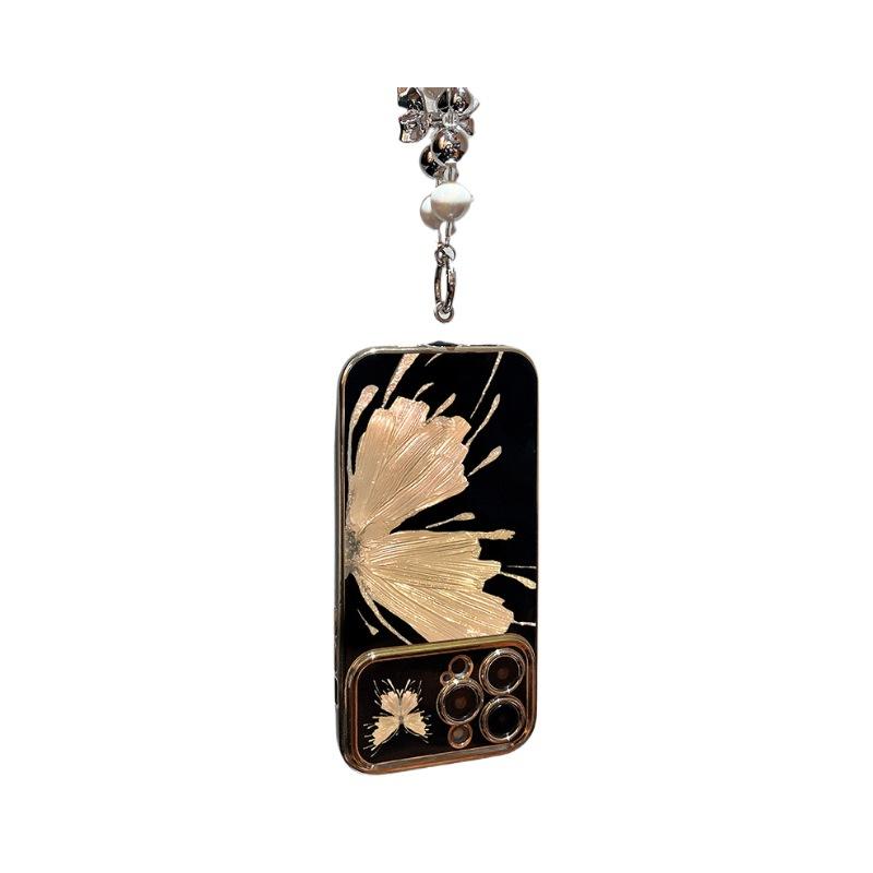 Large Windows Suitable for Apple 15PROMAX 13 Protective Case Big Butterfly Black Soft Shell IPhoneXSMAX Mobile Phone Case
