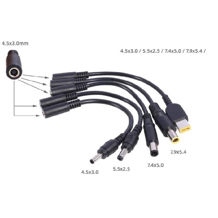 Laptop Power Charging Connector Cable 90W DC4.5x3.0 Female to Male Converter