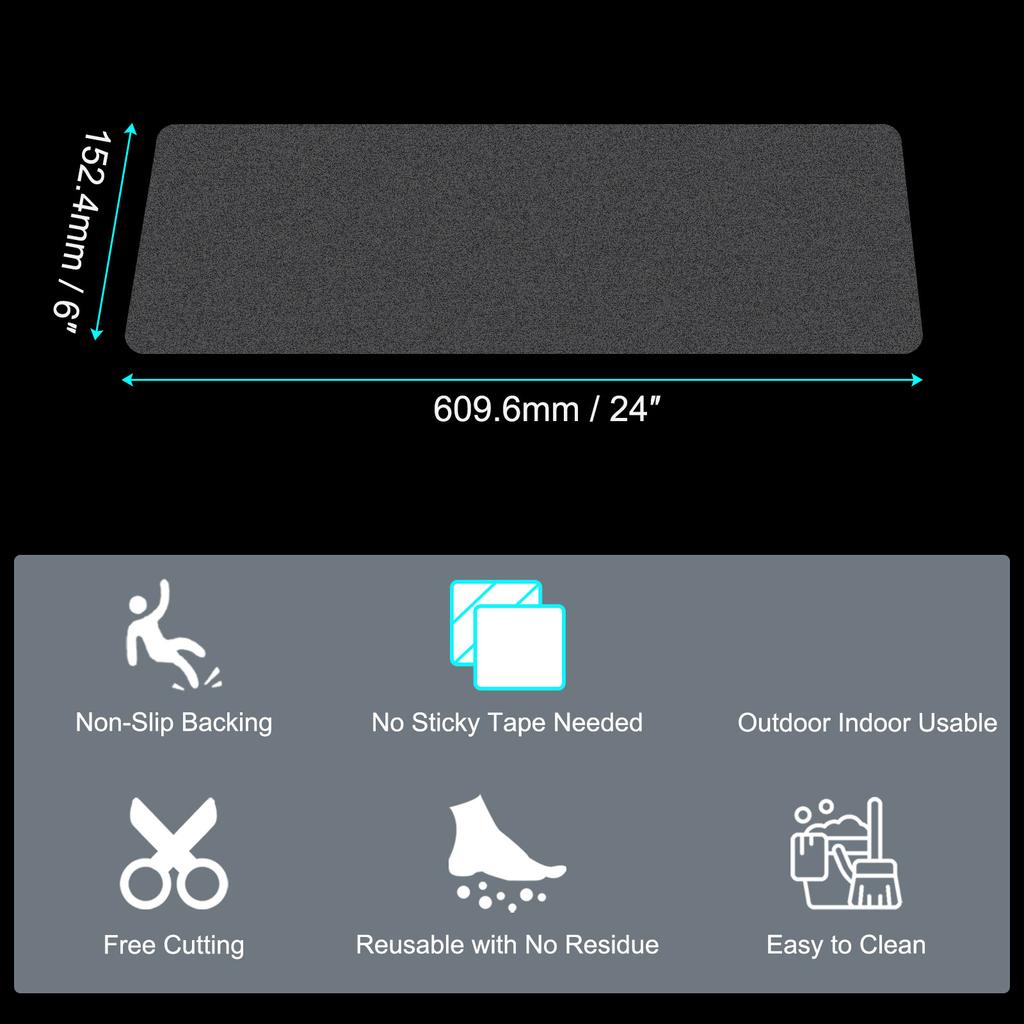 15pcs Non Slip Stair Treads Tape Self-adhesive Stair Treads Carpet Mat Anti-Skid Step Floor Mat for Safe with Roller Transparent