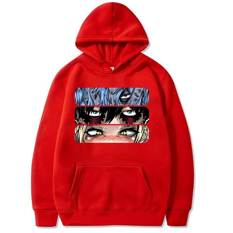 My Hero Academia Japanese Animation Print Sweatshirt Hip Hop Unisex Autumn Winter Fleece Streetwear Tops