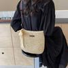 Yogodlns Mode Femme Été Sac Bandoulière Croisé en Paille Sac à Main Bandoulière Tressé Sacs à Main pour Plage Vacances Shopping