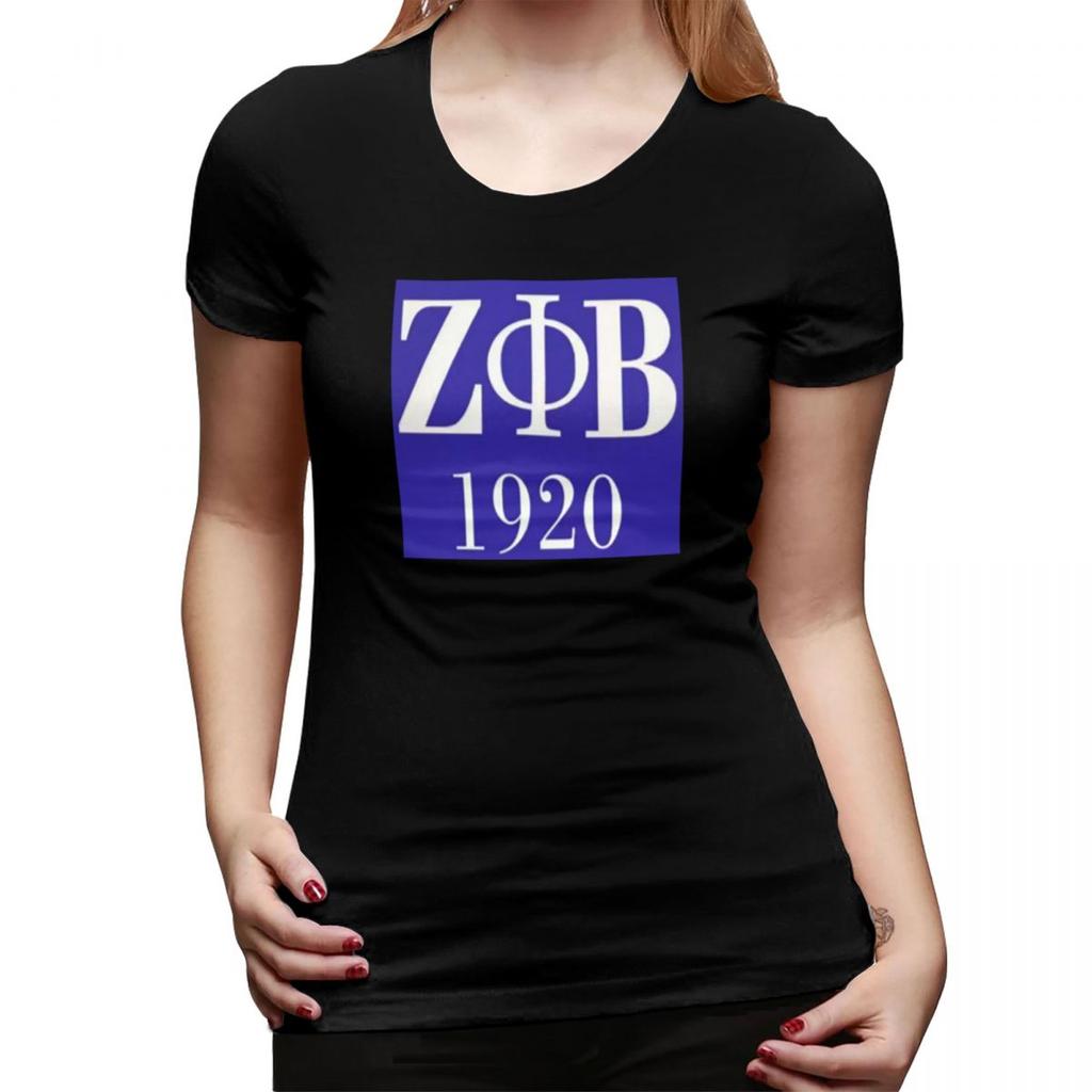 Zeta Phi Beta Sorority Logo Greek Letter 1920 TShirt for Women ONeck Streetwear T Shirts Womens Tees Short Clothes Tops