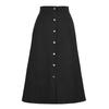 Solid Color High Waisted Buckle Skirt for Women Pure Color High Waist