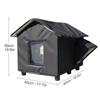 High-capacity Stray Cat House Outdoor Feral Cat Houses Foldable Bracket Pet Tent Cold Resistant Pet House Winter Warm for Outsid