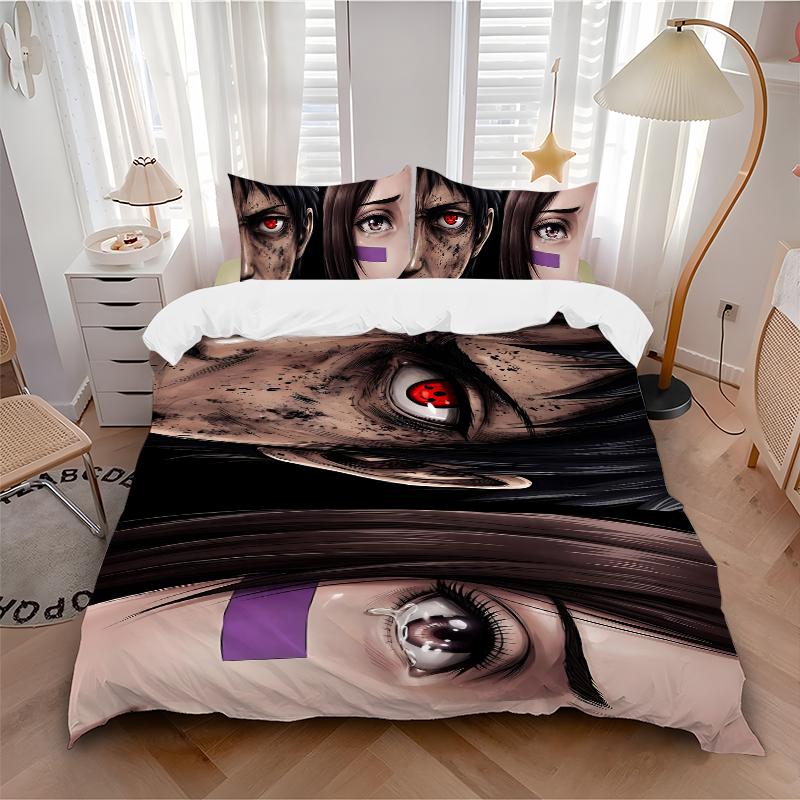 3Pcs Eyes Soul Bedding Set Soft Fabric Duvet Cover Pillowcases Home Xmas Halloween Gift 1 Duvet Cover 2 Pillowcase S1429