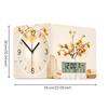 Wall Clock with Arabic Numerals Operated Seconds Hand NoHoles for Living Room,