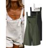Solid Color Button-up Suspenders Fashion Solid Color Buttons Jumpsuit Suspender Pants