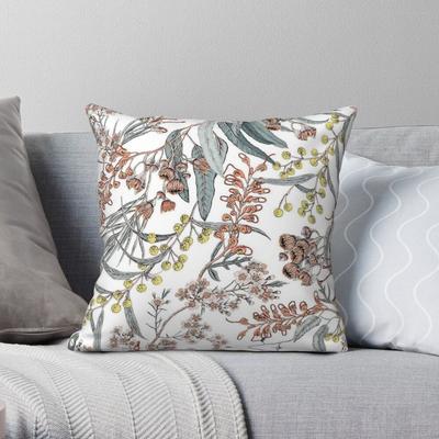 Australian Native Flowers 2 Pillowcase Polyester Linen Velvet Printed Zip Decor Pillow Case Room Cushion Cover 18"