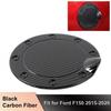 Carbon Fiber Fuel Filler Gas Cap Door Gas Tank Cap Trim Cover For Ford F150 15+