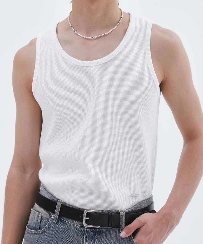 TRIP LE SENS Logo Plate Basic Sleeveless_Black