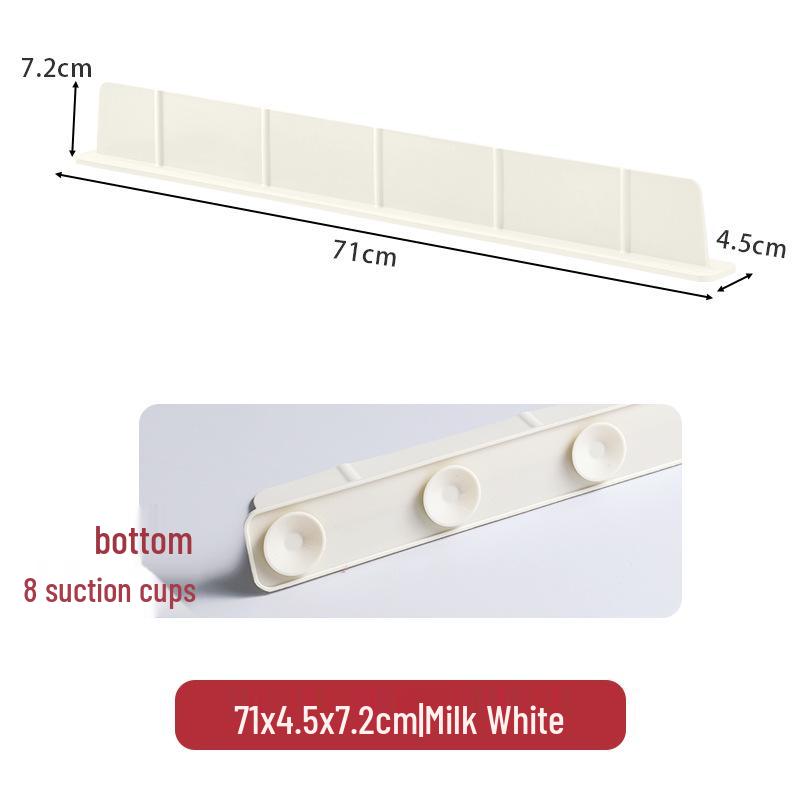 Silicone Non-Slip Sink Splash Guard with Suction Cups - Water Barrier & Separator