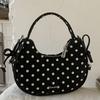 Autumn New Retro Polka Dot Bow Hand Bag High Value Fashion Messenger Handbag Women