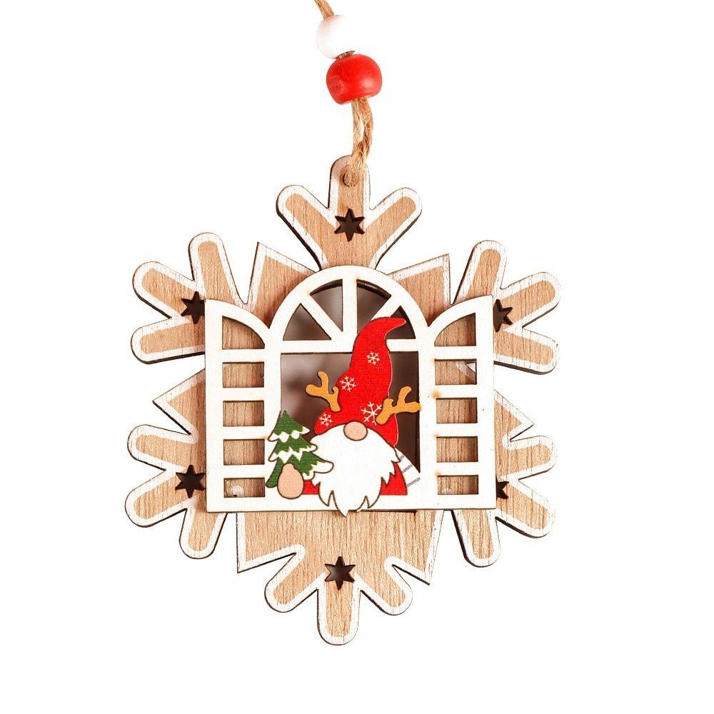 Santa House Faceless Man Pendant Pentagram Christmas Decorations  New Year