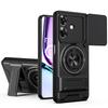 KEYSION Magnetic Phone Case for Realme Note 60 60X Slide Camera Protection Upright Kickstand 360° Ring Shockproof Back Cover