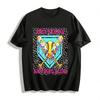 Sweet Swing Dripping Bling Baseball Graphic Casual Top Pure Cotton T-shirt
