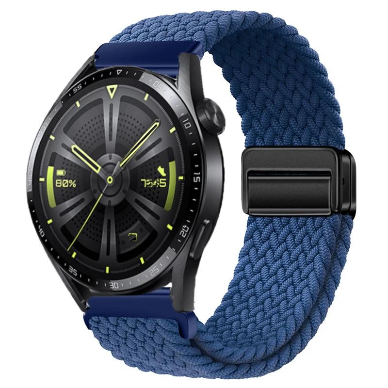 22mm 20mm Nylon Braided Strap For Huawei Watch 4/3/GT4-3 Samsung Watch 6/5/4/3 Fabric Bracelet Wristband Amazfit GTR 4/GTS4 Belt