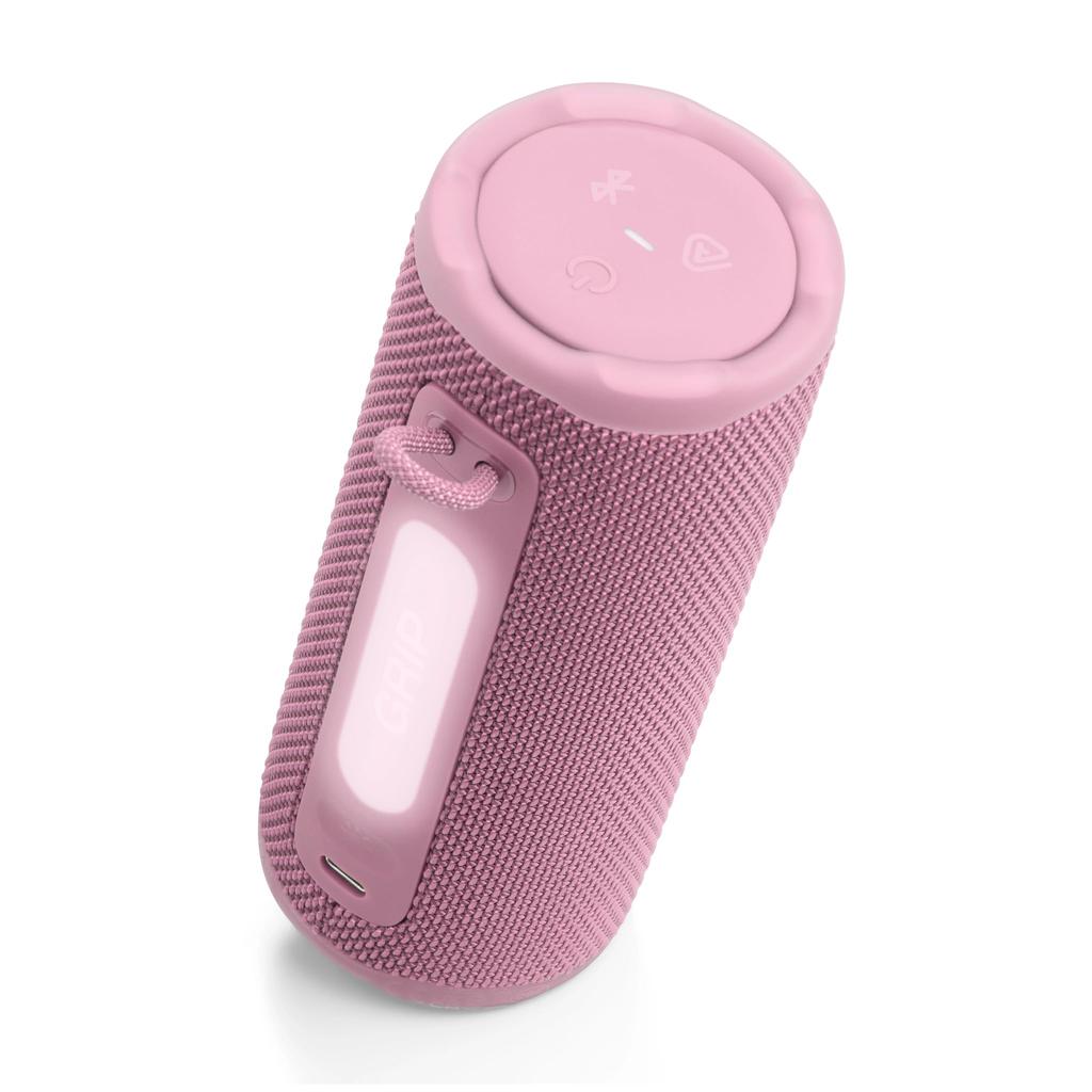 JBL Grip Portable Bluetooth Speaker IP68 Dustproof Waterproof Ambient Light App Support USB-C Aura Cast Multi-Speaker Connection Pink JBLGRIPPIK