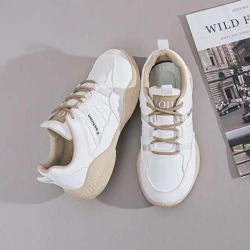 Fashion Demi-season Brown White Boots Women Loafers Sneakers Black Ladies Student Shoes Sport Expensive Basctt Original Mobile