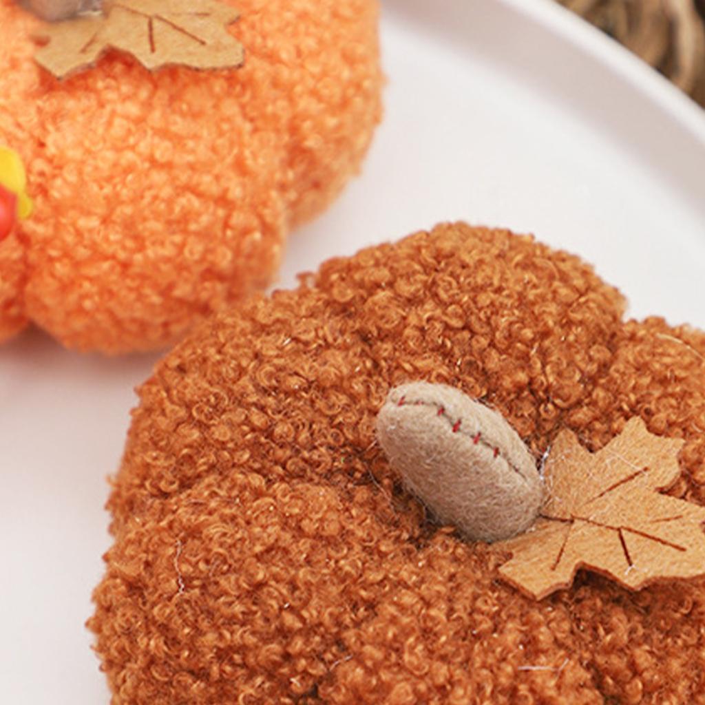 3Pcs Mini Pumpkin Decor Autumn Farmhouse Halloween Harvest Car Ornament Decorations