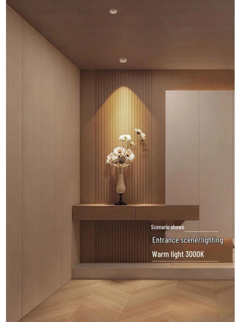 Anti-Glare Narrow Edge LED Wall Washer Spotlight for Living Rooms and Hotels