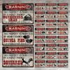Vintage Blech Achtung Tier Warnschilder Metallschild Plakette Metall Öffentliche Retro Wanddekoration Garten Park Wild Cave Metall Poster